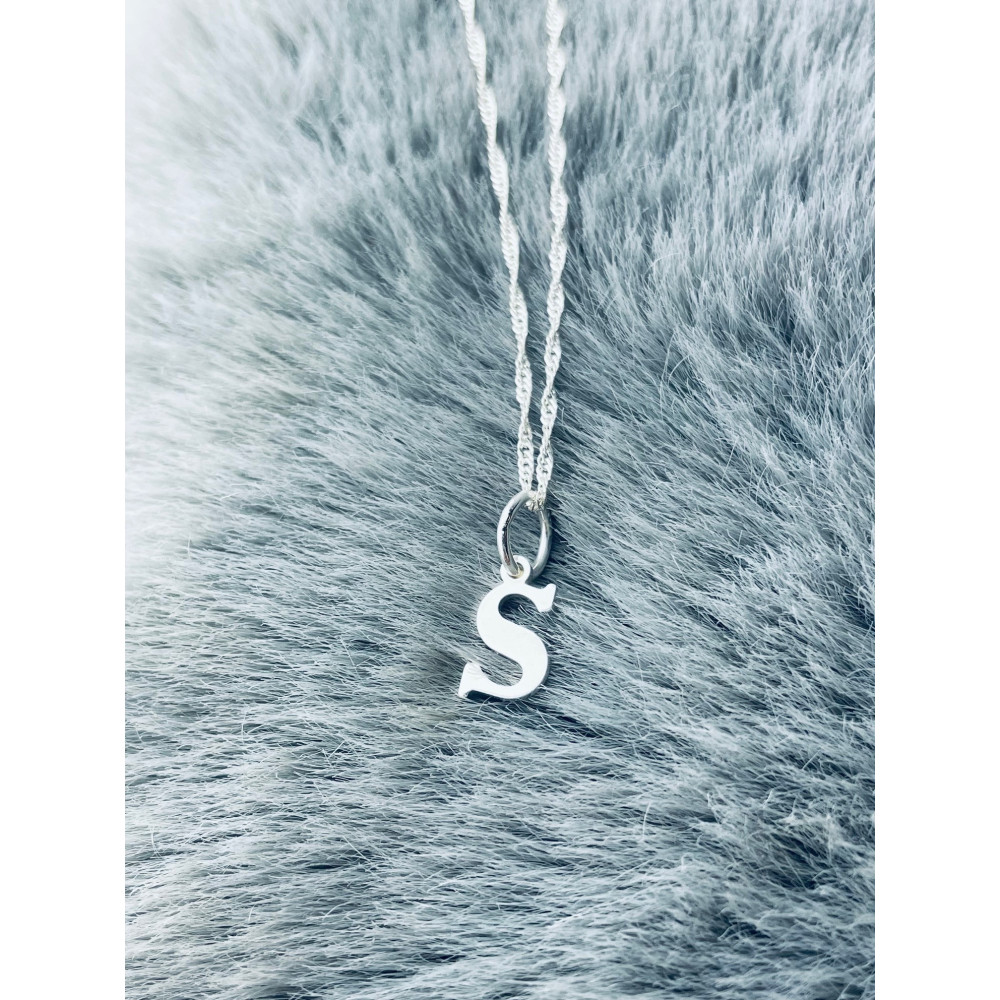 925 Silber Anhänger Buchstabe S Kettenanhänger Singapore Magic