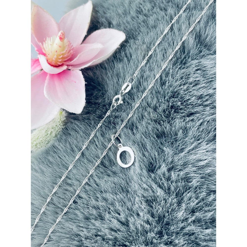 925 Silber Anhänger Buchstabe O Kettenanhänger Singapore Magic