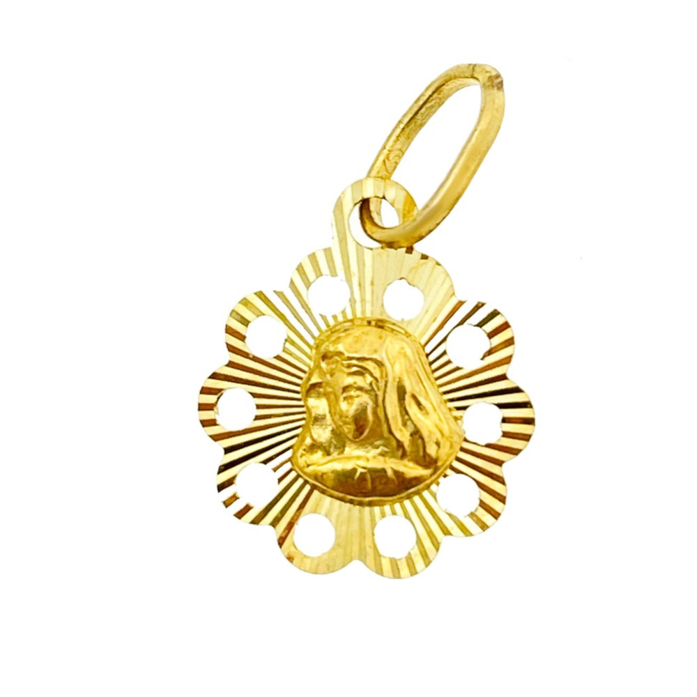 Złoty Medalik Zawieszka Matka Boska Madonna