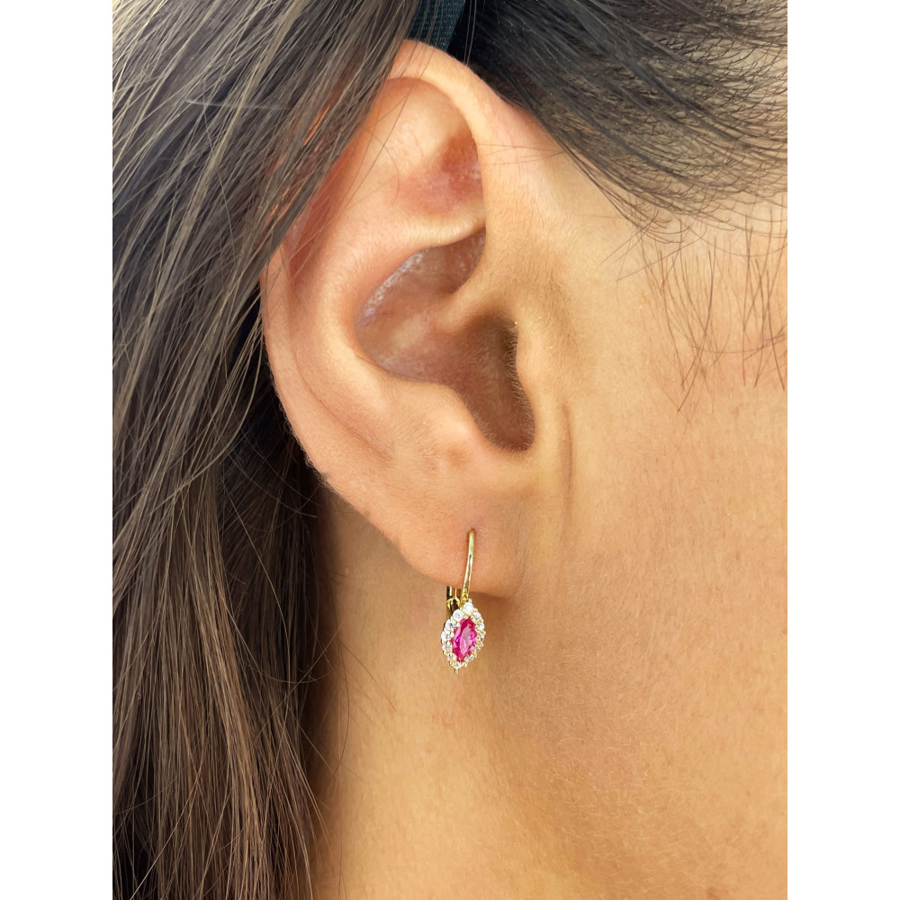 Gold Ohrringe Mit Zirkonia Ohrhänger Ohrstecker Ohrschmuck Gelbgold