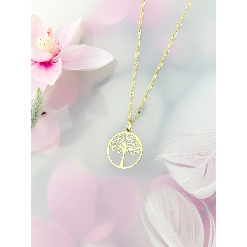 Anhänger Baum Gelbgold Goldanhänger 585er 14KT