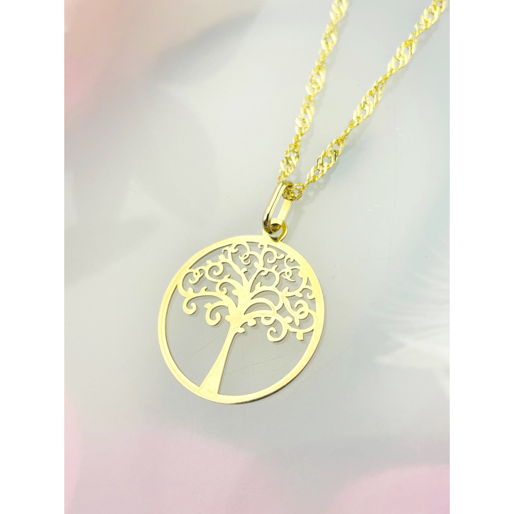 Anhänger Baum Gelbgold Goldanhänger 585er 14KT