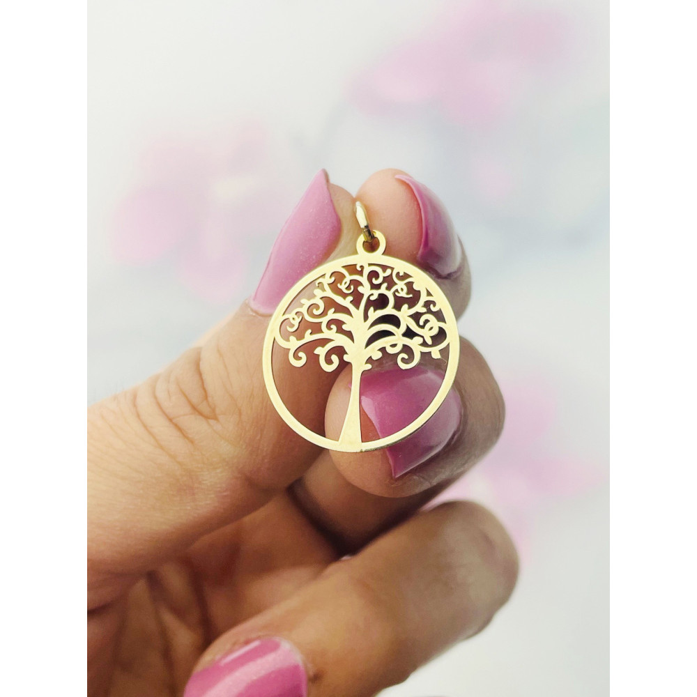 Anhänger Baum Gelbgold Goldanhänger 585er 14KT