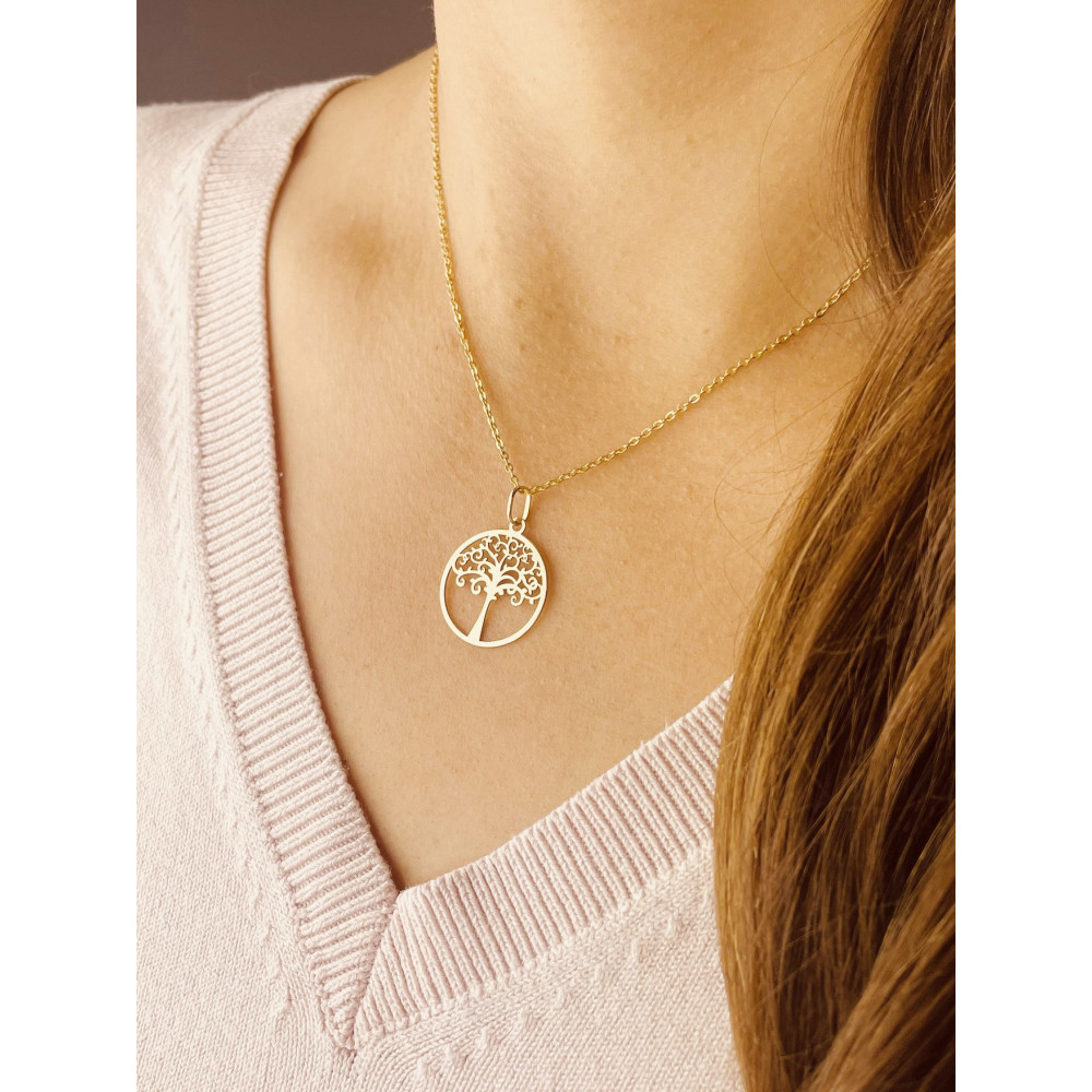 Anhänger Baum Gelbgold Goldanhänger 585er 14KT