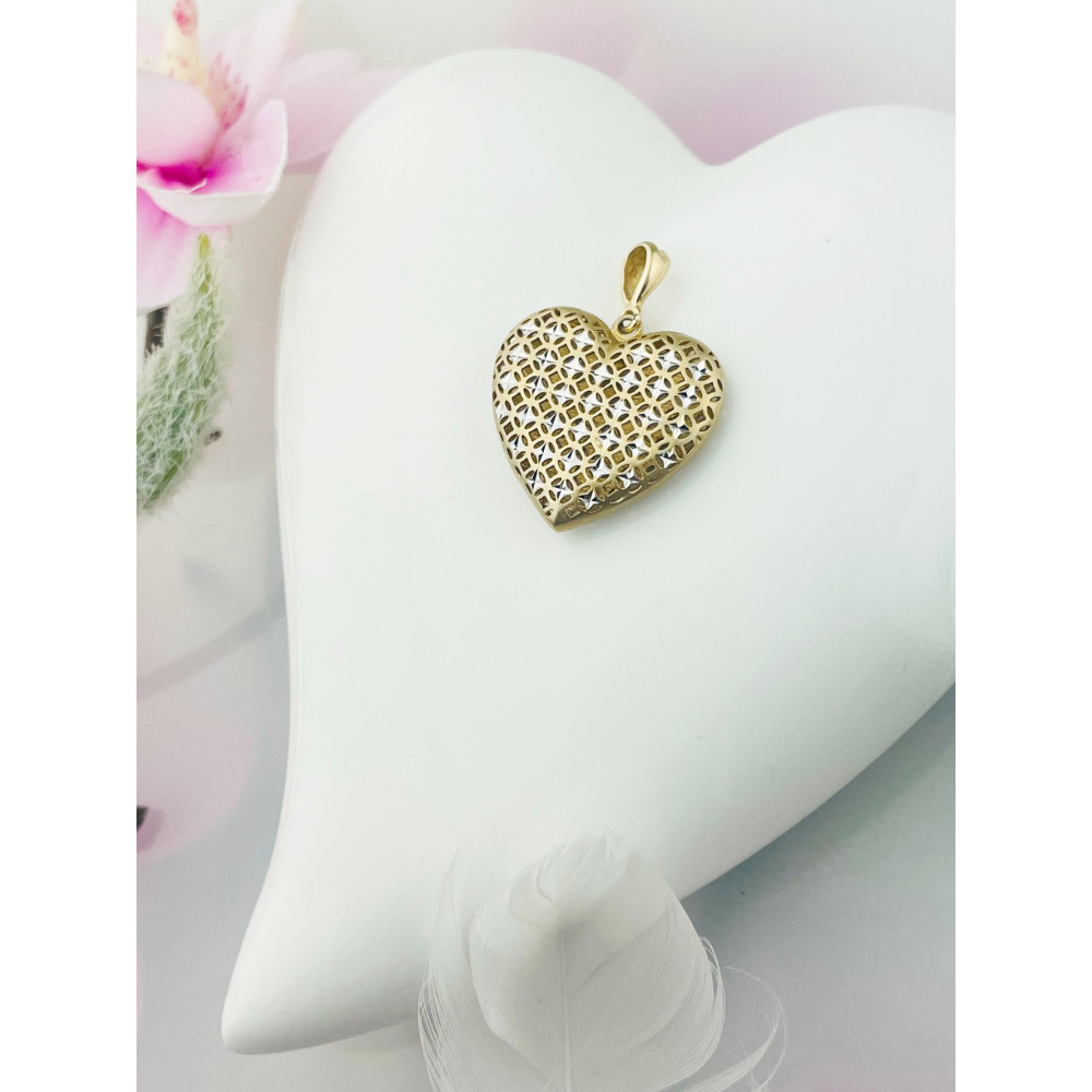 copy of Złoty wisiorek zawieszka rozeta ażurowa