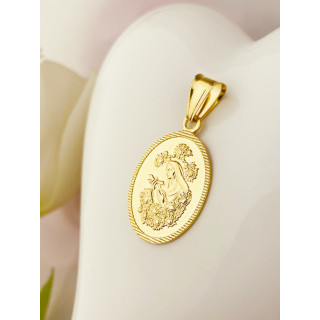 Złoty Medalik Zawieszka Święta Rita Chrzest Komunia