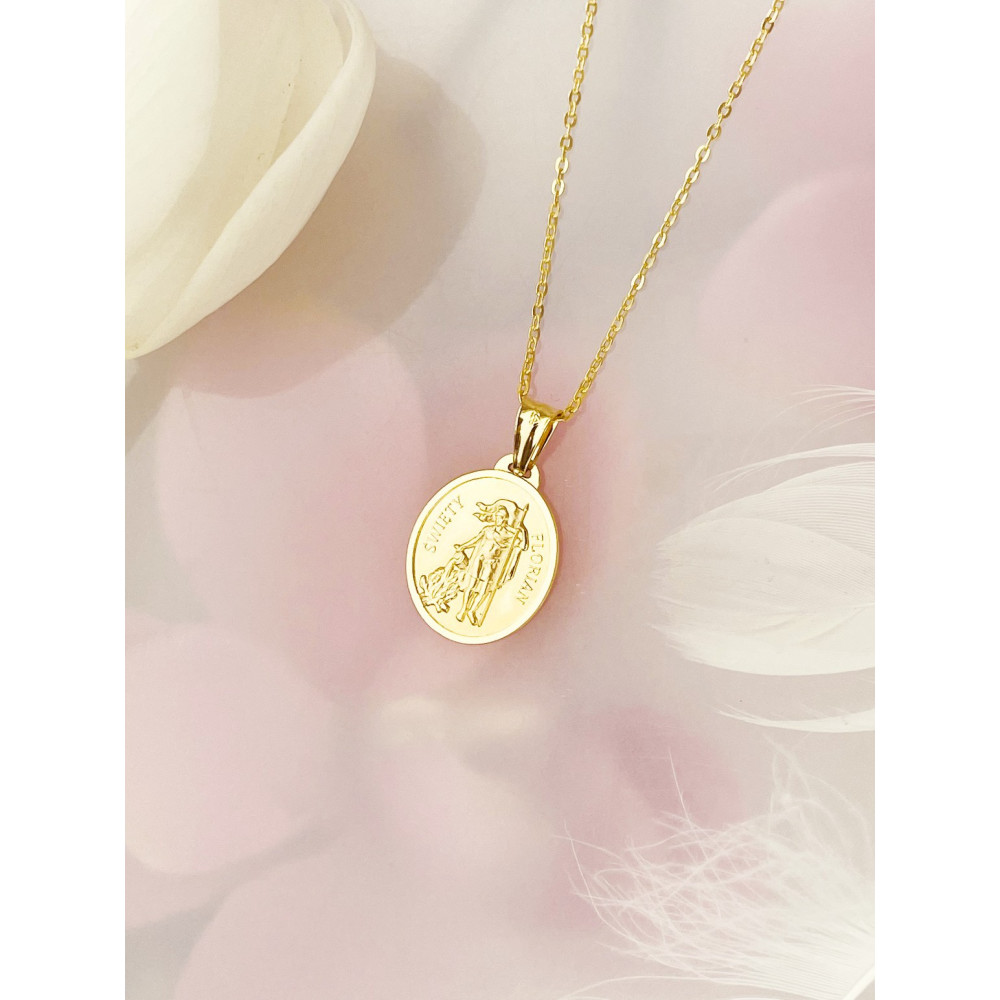 Anhänger St. Florian Goldanhänger Erstkommunion 585er 14KT