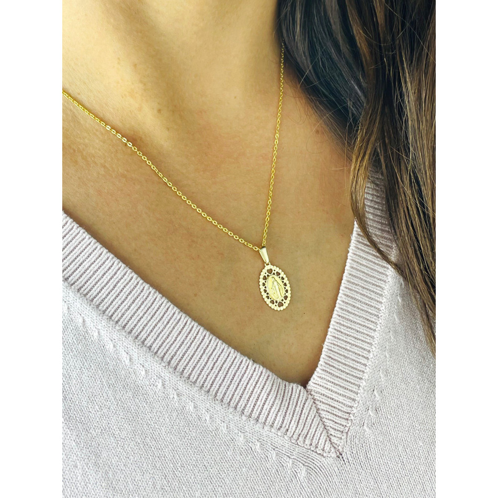 Anhänger Madonna Maria Goldanhänger Erstkommunion 585er 14KT