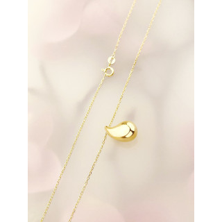 Träne Halskette goldenes mit Zirkonia Halsband Gelbgold 585er 14KT