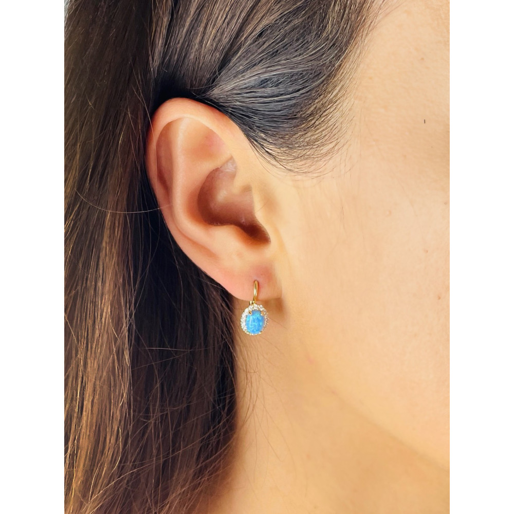 Ohrringe mit Zirkonia Ohrhänger Ohrstecker Ohrschmuck 585er 14KT Gelbgold