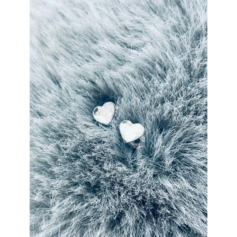 Herz 925 Silber Ohrringe mit Zirkonia