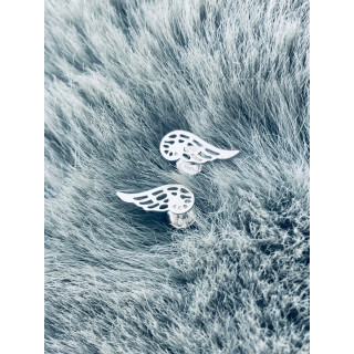 Flügel 925 Silber Ohrringe