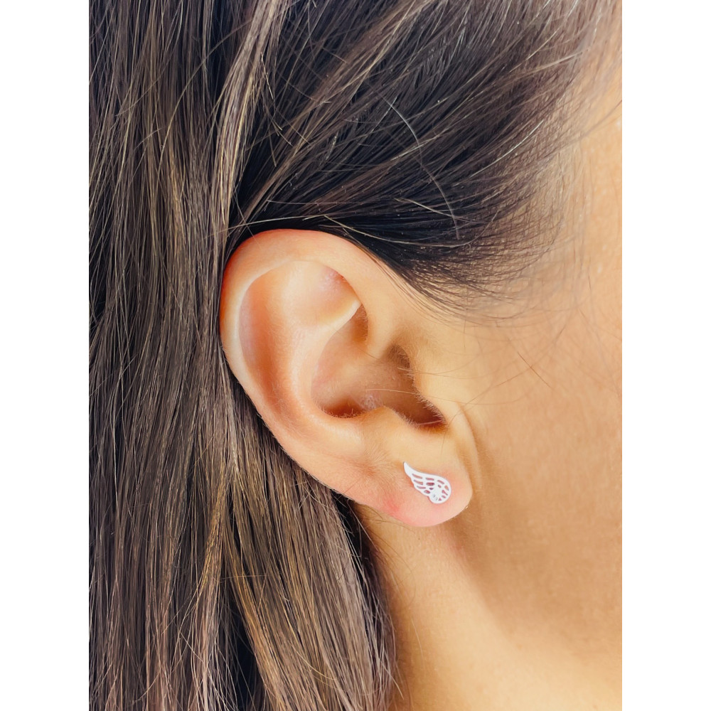 copy of Złote kolczyki przecinki z cyrkoniami