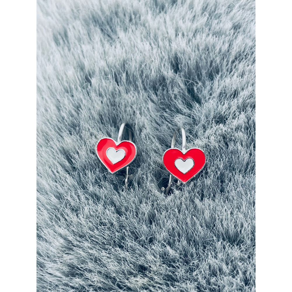 Herz 925 Silber Ohrringe