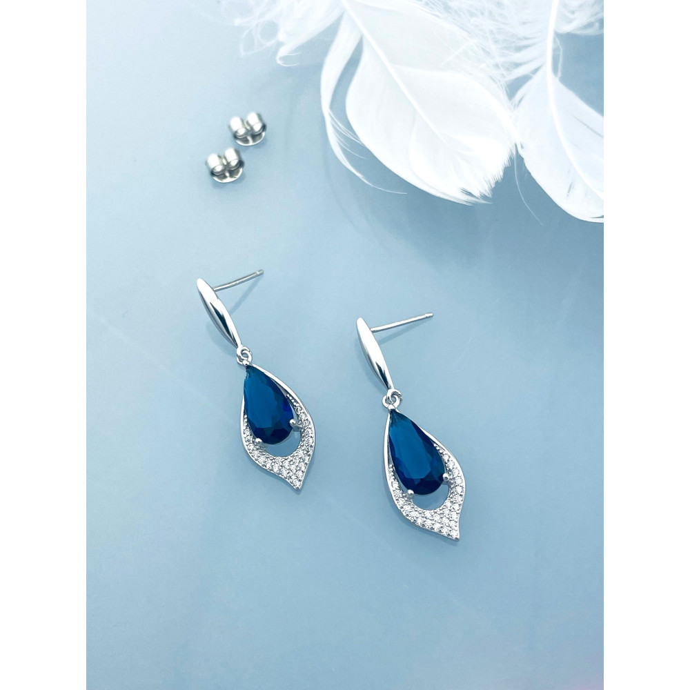 Träne 925 Silber Ohrringe mit Zirkonia