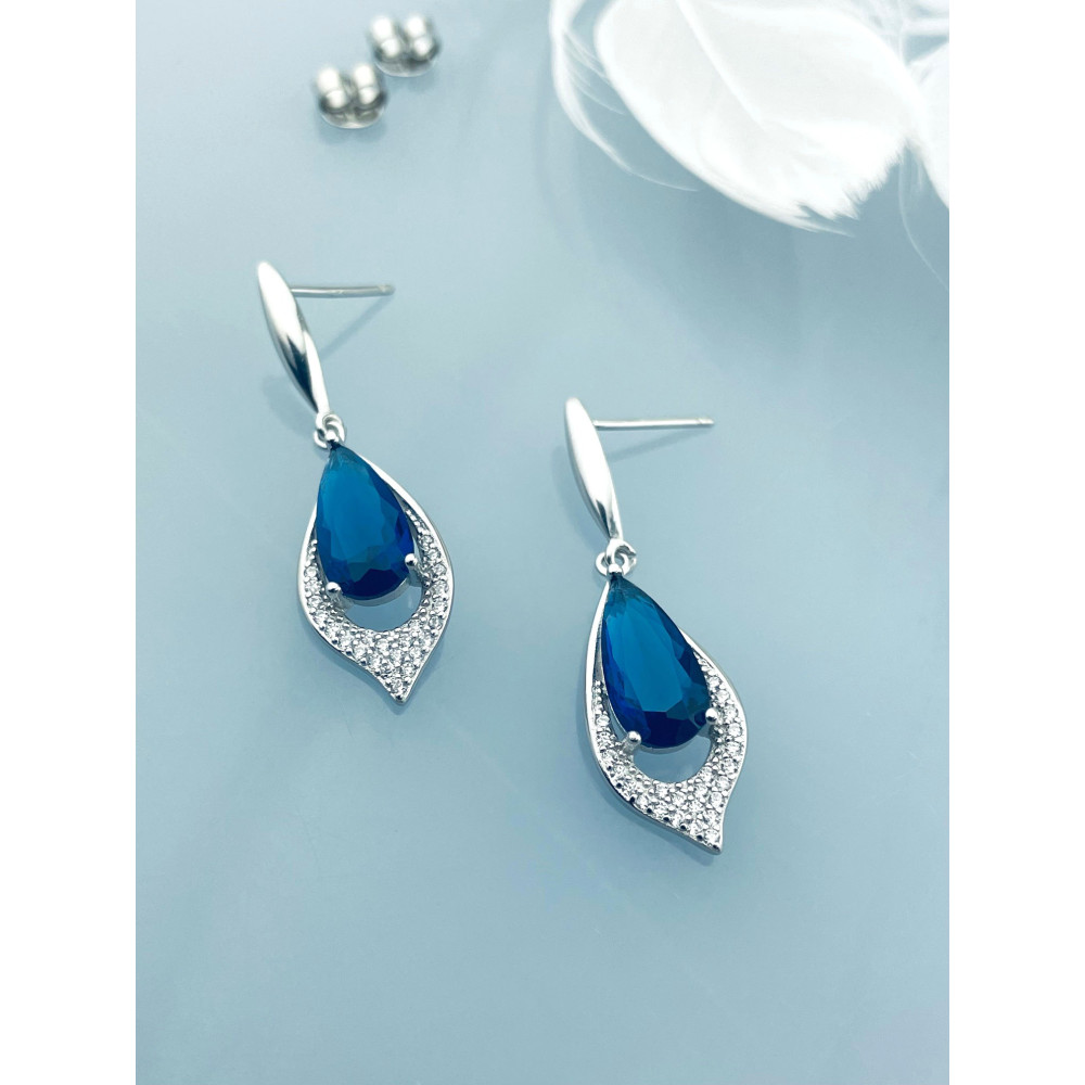 Träne 925 Silber Ohrringe mit Zirkonia