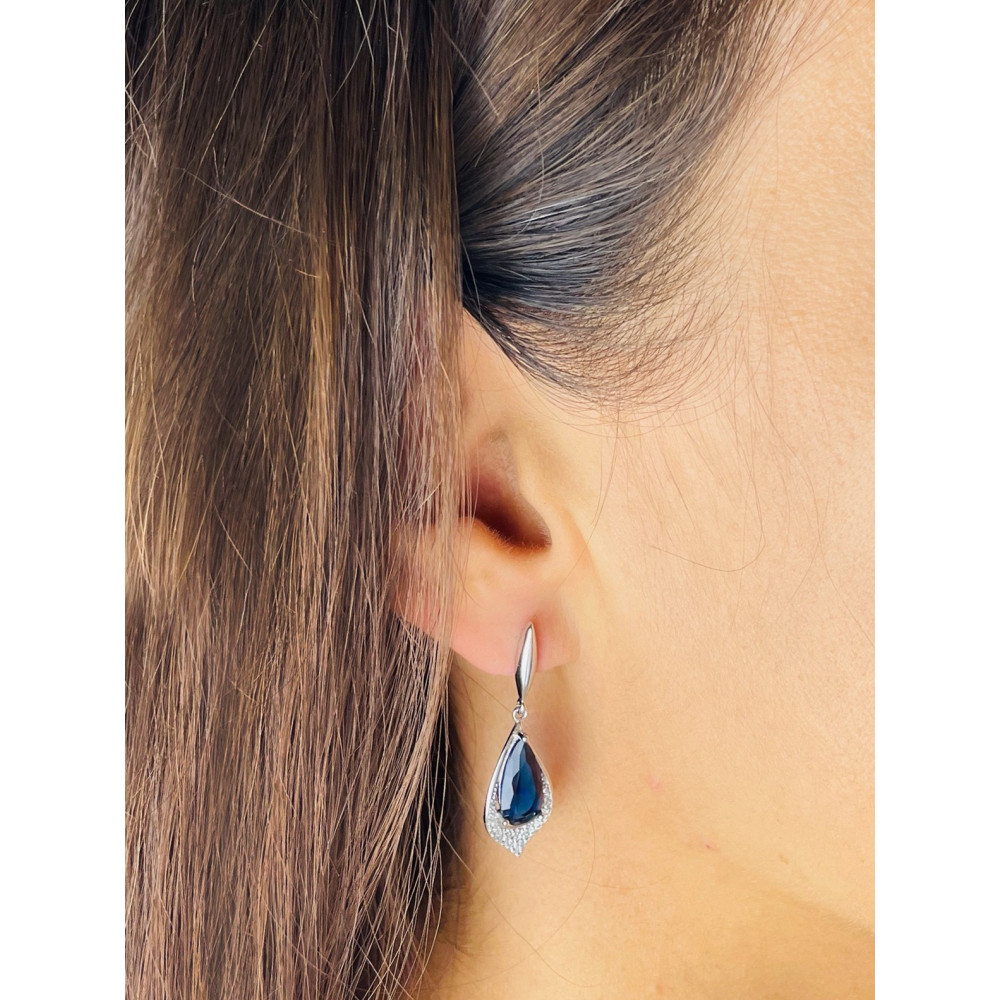 Träne 925 Silber Ohrringe mit Zirkonia