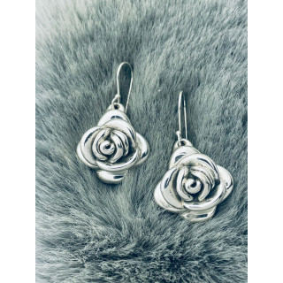Rose 925 Silber Ohrringe