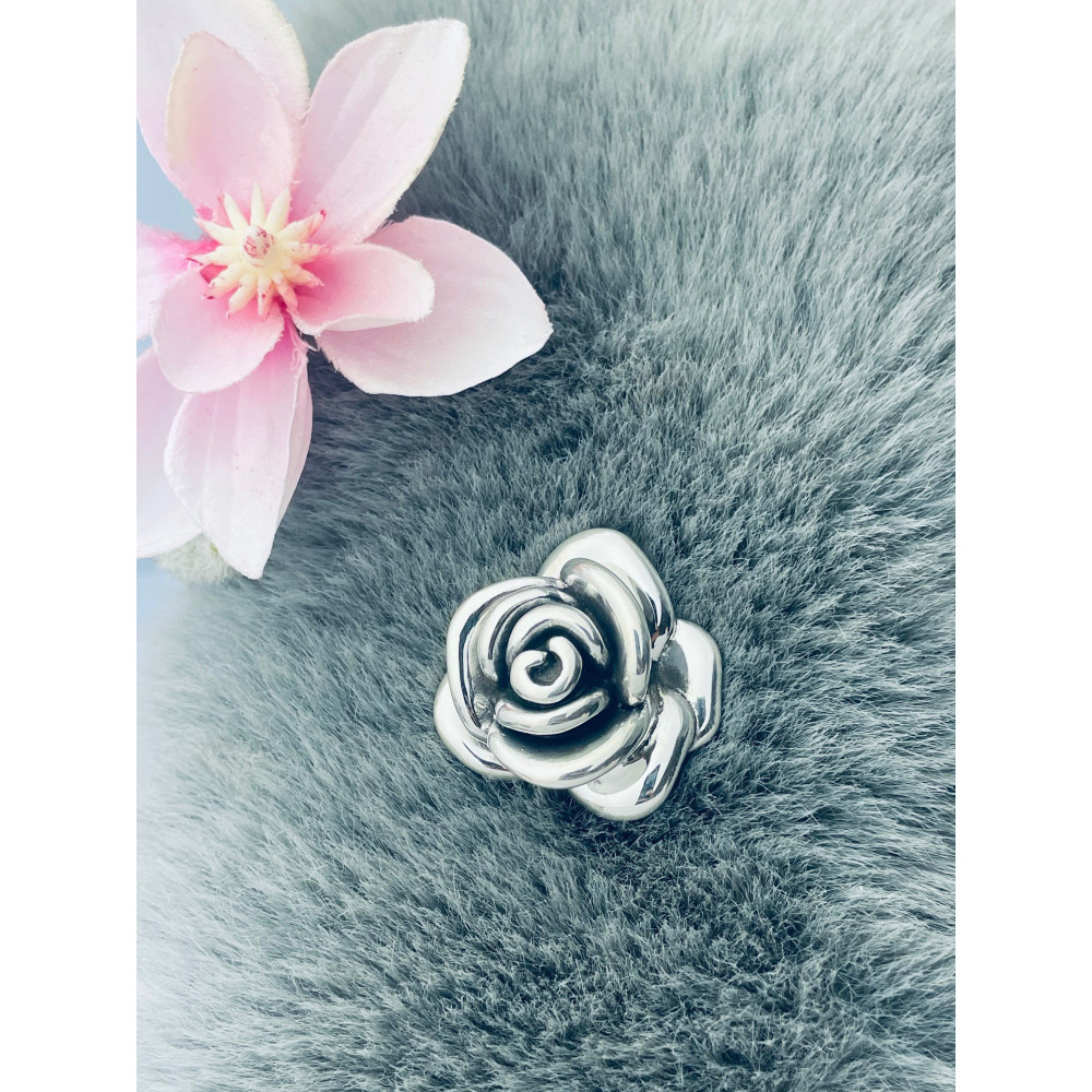 Rose 925 Silber Damen Medaillon Anhänger