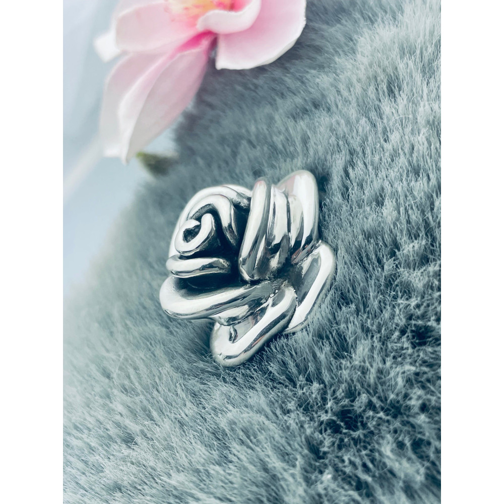 Rose 925 Silber Damen Medaillon Anhänger