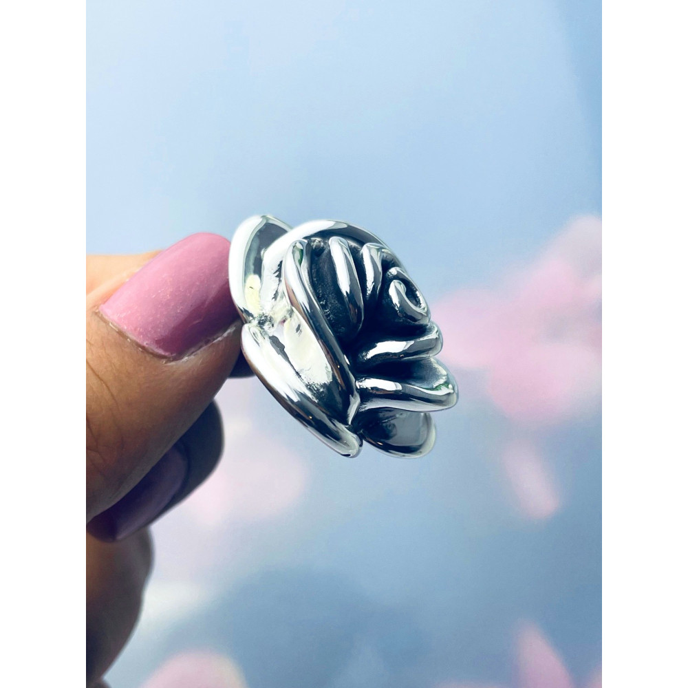 Rose 925 Silber Damen Medaillon Anhänger