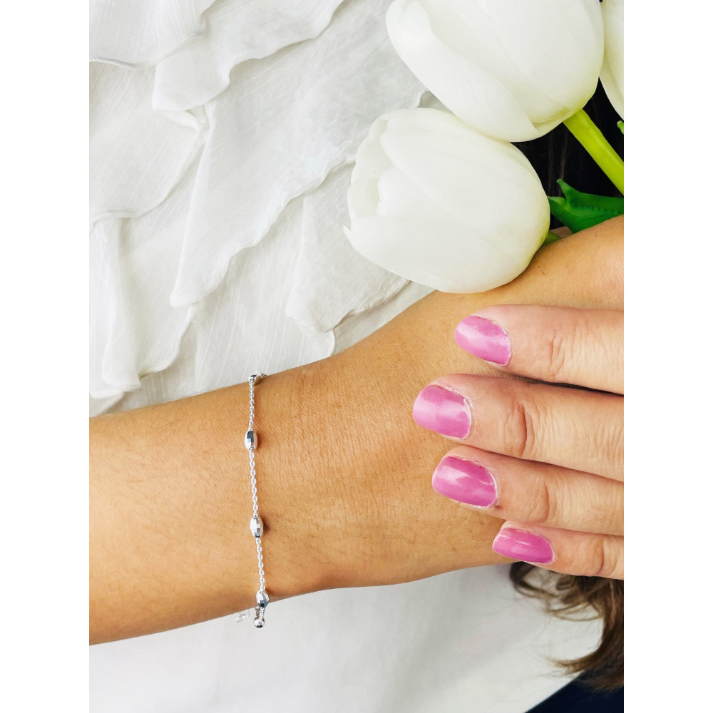 925 Silber mit Kugel Armband