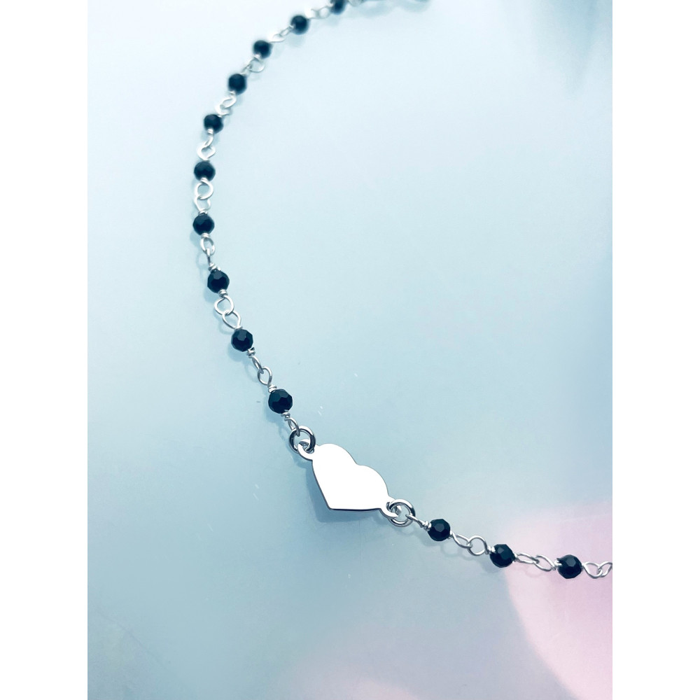 copy of Złota bransoletka celebrytka serce nieskończoność