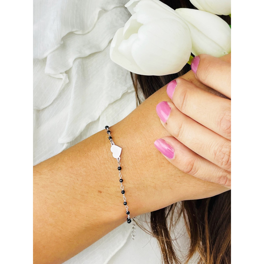 copy of Złota bransoletka celebrytka serce nieskończoność