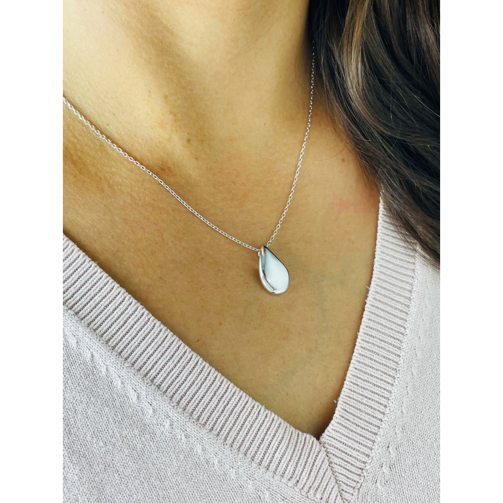Tropfen 925 Silber Halskette