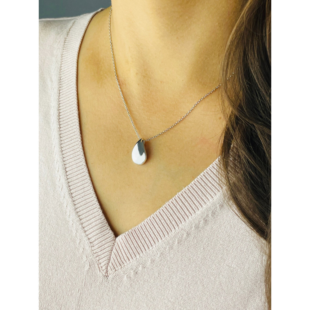 Tropfen 925 Silber Halskette