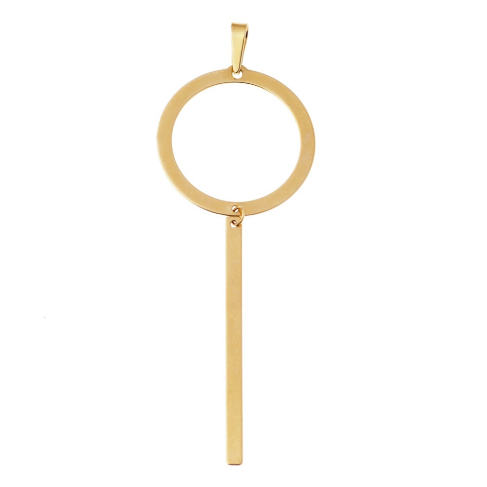 Złoty wisiorek zawieszka okrąg