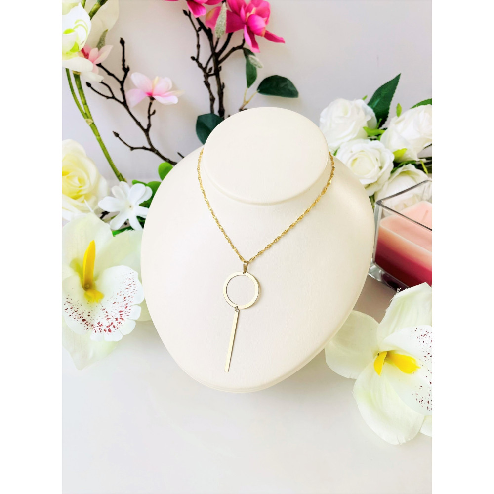 copy of Złoty wisiorek zawieszka rozeta ażurowa