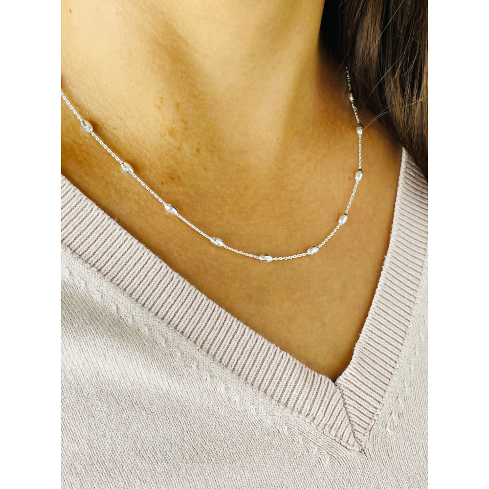 Kugel 925 Silber Halskette Halsband Damen