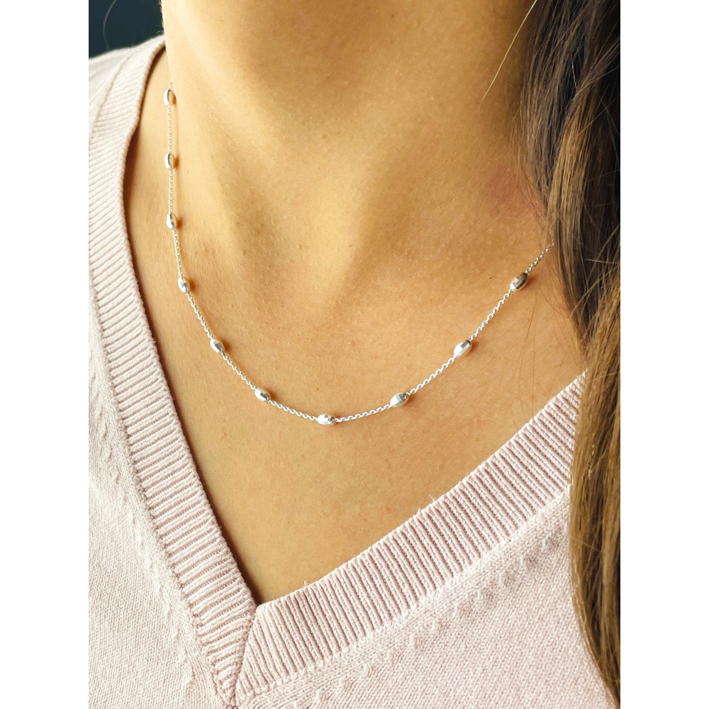 Kugel 925 Silber Halskette Halsband Damen