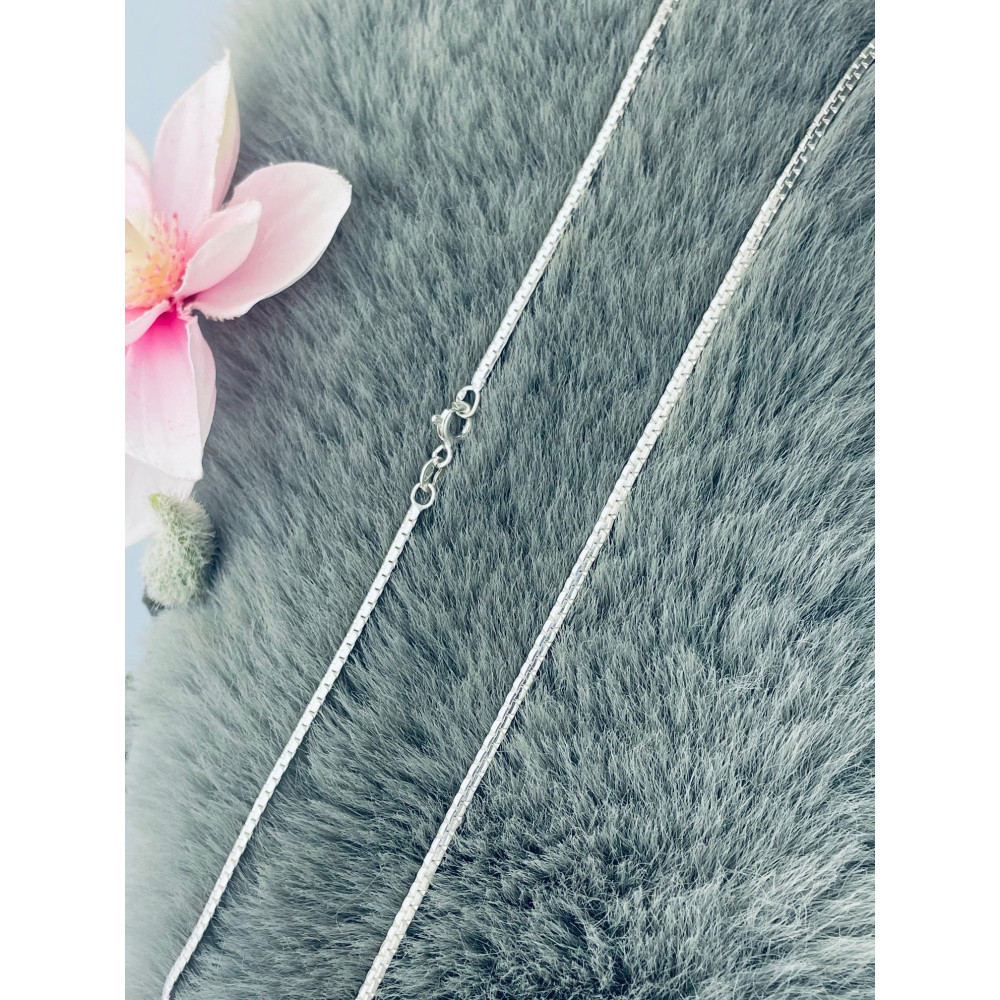 925 Silber Farbbandkette Halskette Collier