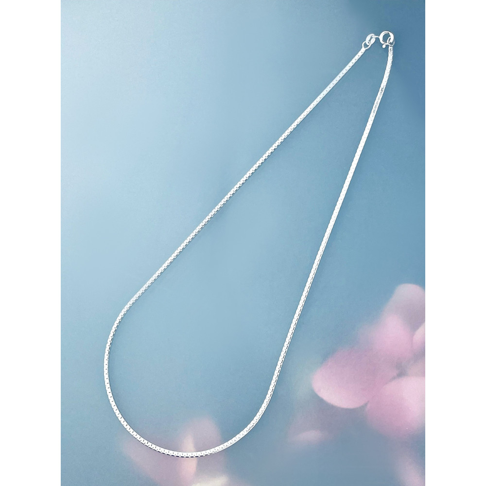 925 Silber Farbbandkette Halskette Collier