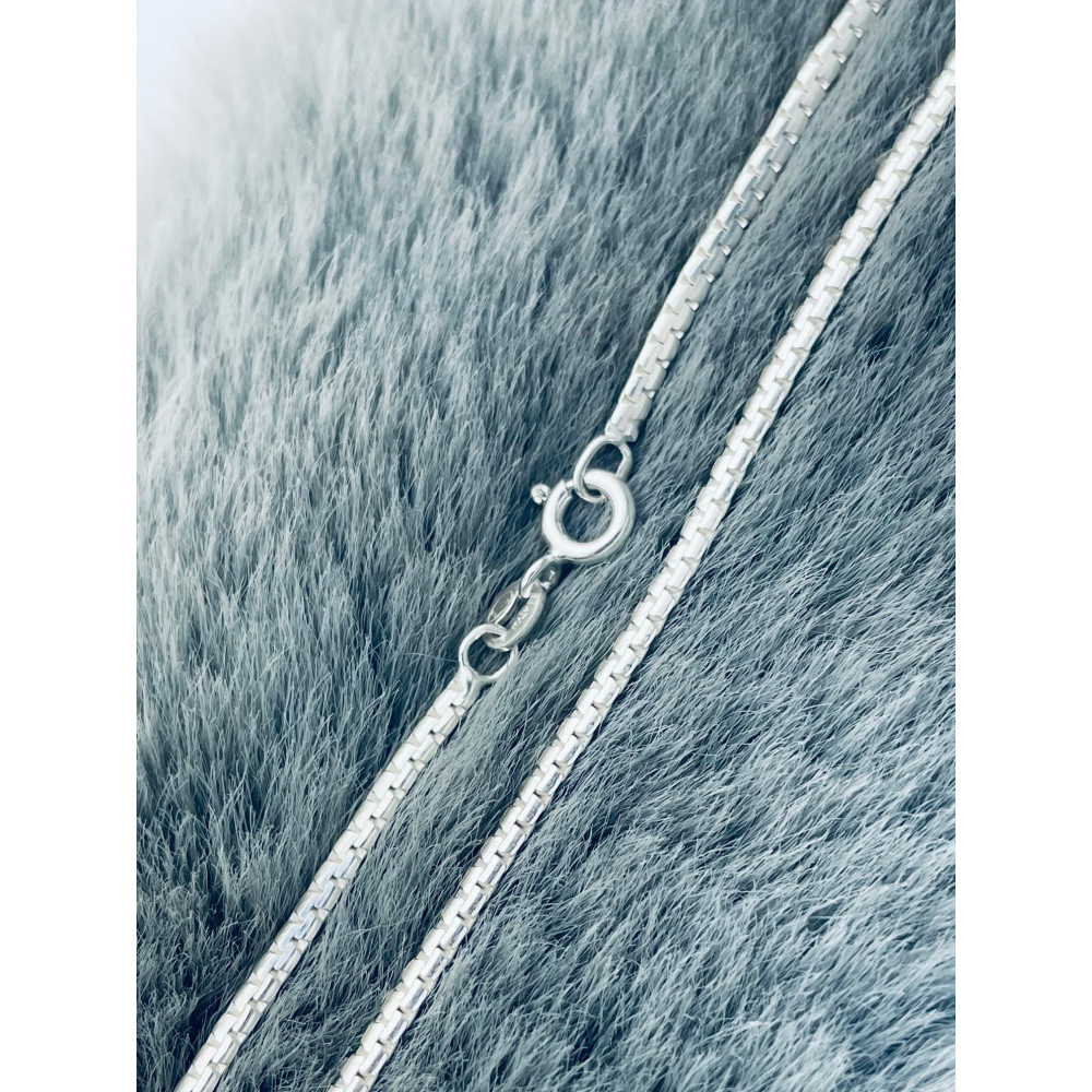 925 Silber Farbbandkette Halskette Collier