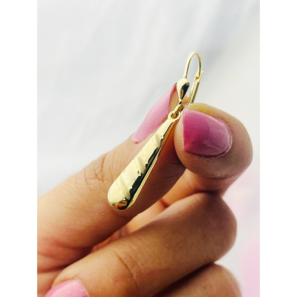 Gold Ohrringe Ohrhänger Ohrstecker Ohrschmuck Paar Gelbgold 585er 14KT