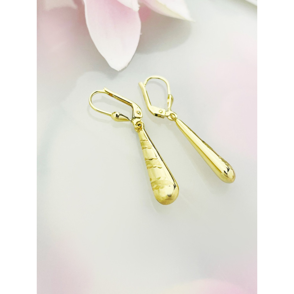 Gold Ohrringe Ohrhänger Ohrstecker Ohrschmuck Paar Gelbgold 585er 14KT