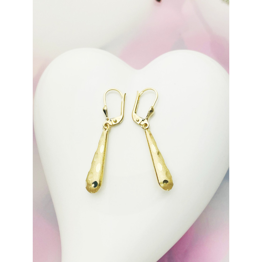 Gold Ohrringe Ohrhänger Ohrstecker Ohrschmuck Paar Gelbgold 585er 14KT