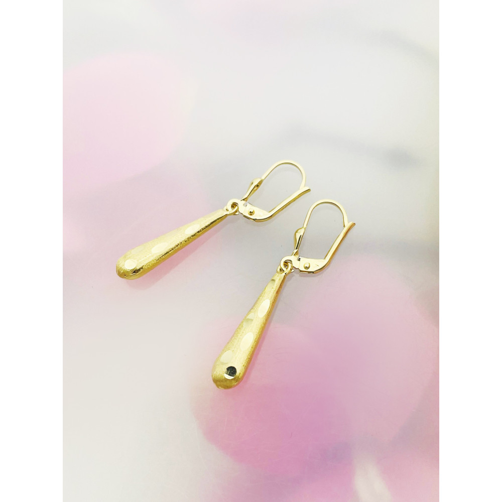 Gold Ohrringe Ohrhänger Ohrstecker Ohrschmuck Paar Gelbgold 585er 14KT