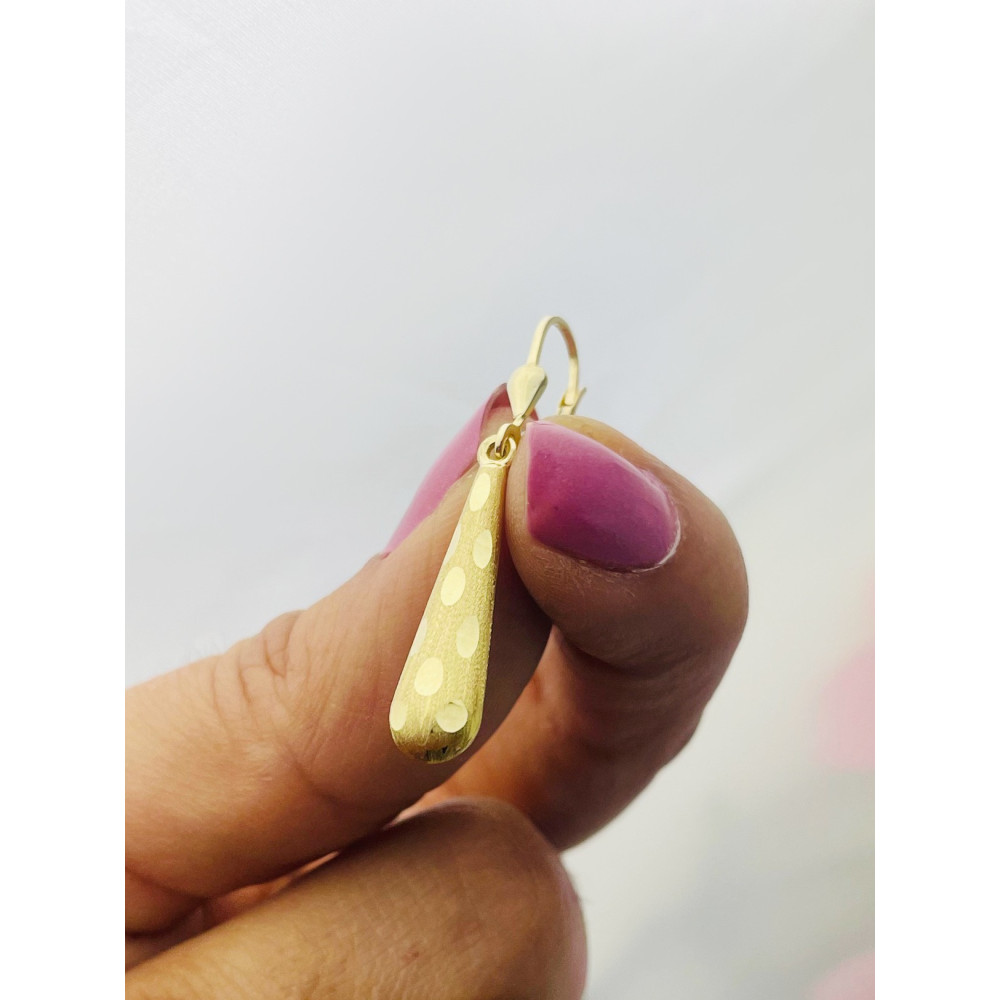 copy of Złote kolczyki kuleczki z cyrkoniami dwukolorowe