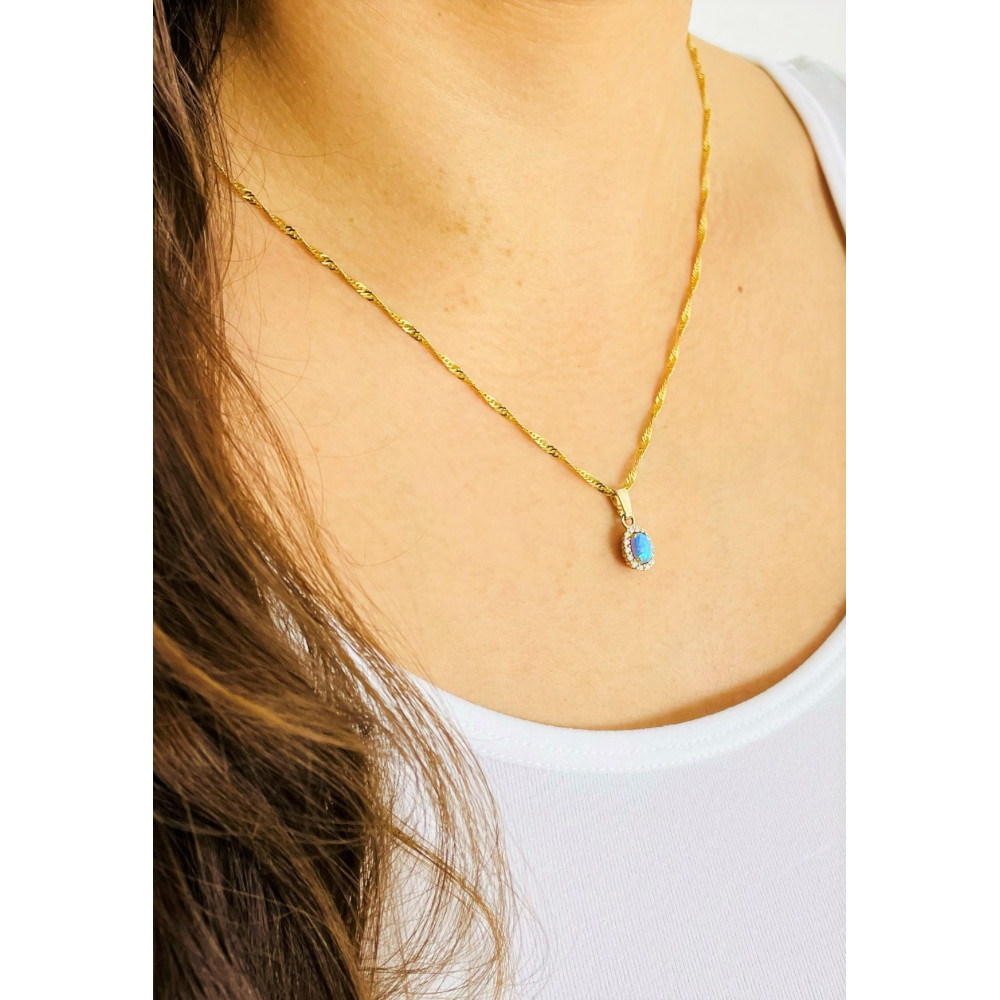 Anhänger mit Zirkonia Markise Kettenanhänger Gelbgold Goldanhänger 585er 14KT