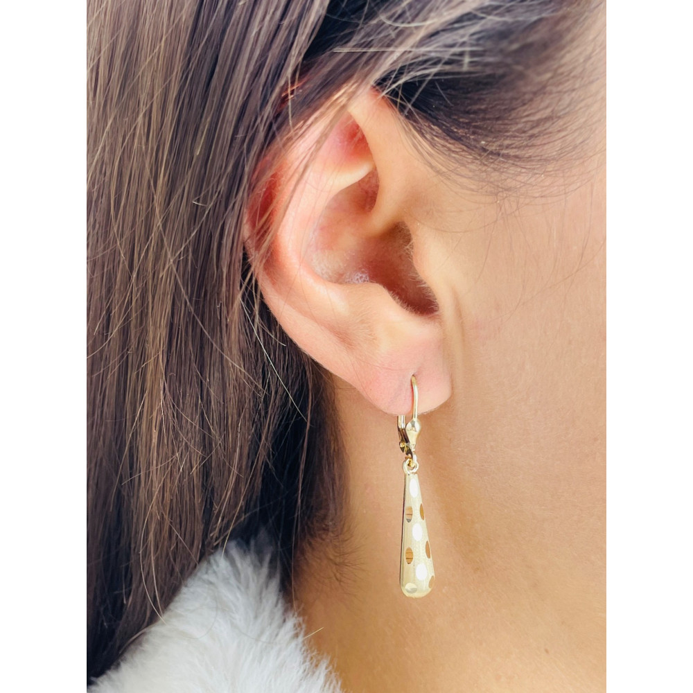 Gold Ohrringe Ohrhänger Ohrstecker Ohrschmuck Paar Gelbgold 585er 14KT