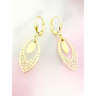 Katzenauge Gold Ohrringe Ohrhänger Ohrstecker Ohrschmuck Paar Gelbgold 585er 14KT