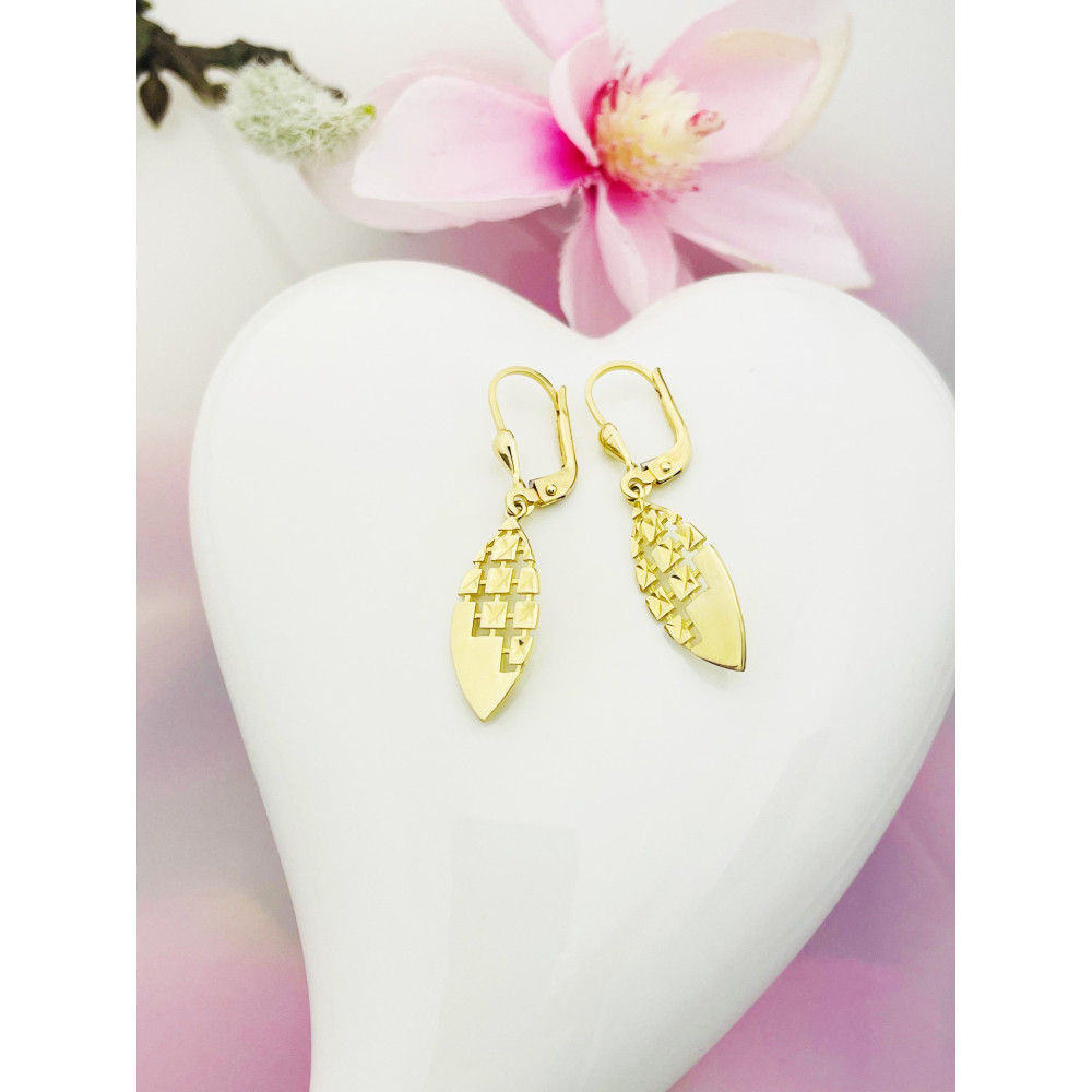 copy of Złote kolczyki kuleczki z cyrkoniami dwukolorowe