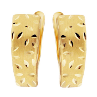 Złote kolczyki przecinki