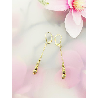 Kugel Gold Ohrringe Ohrhänger Ohrstecker Ohrschmuck Paar Gelbgold 585er 14KT