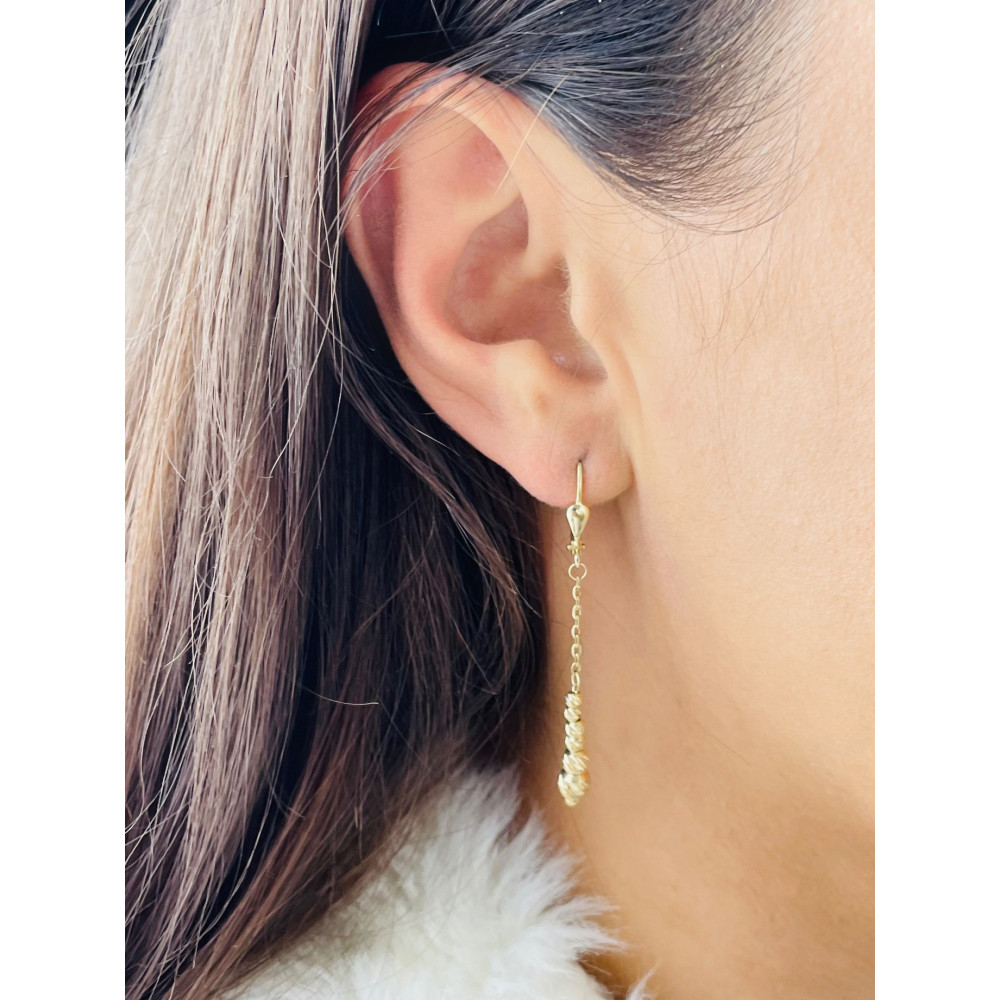 Kugel Gold Ohrringe Ohrhänger Ohrstecker Ohrschmuck Paar Gelbgold 585er 14KT