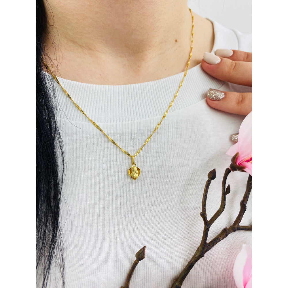 Złoty Medalik Zawieszka Matka Boska Częstochowska